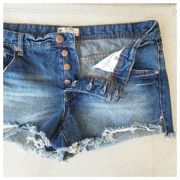 free people button fly shorts