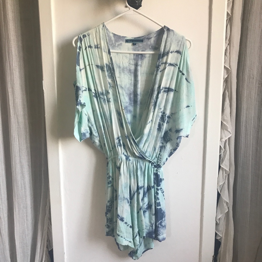Blue Tie Dye Romper