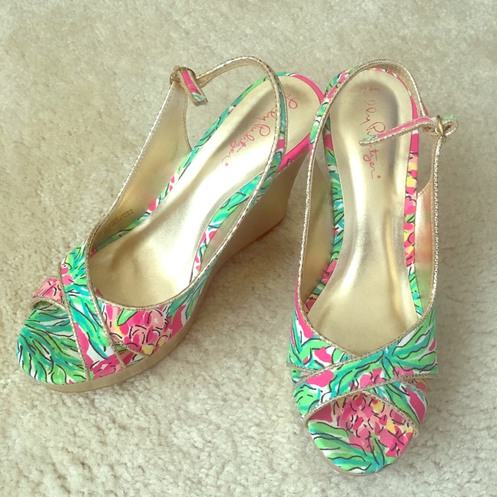 Lilly Pulitzer Slingback Wedges 🎀