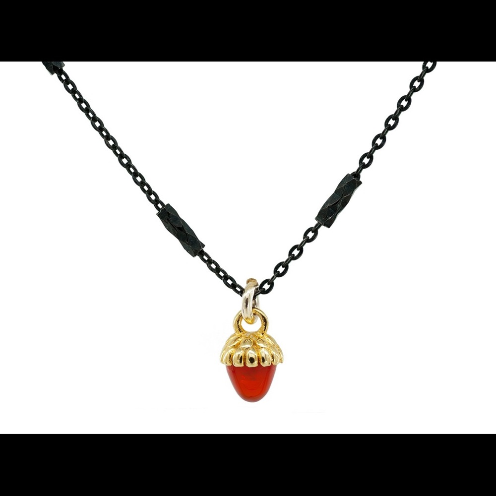 Mini Strawberry pendant necklace in 925 sterling
