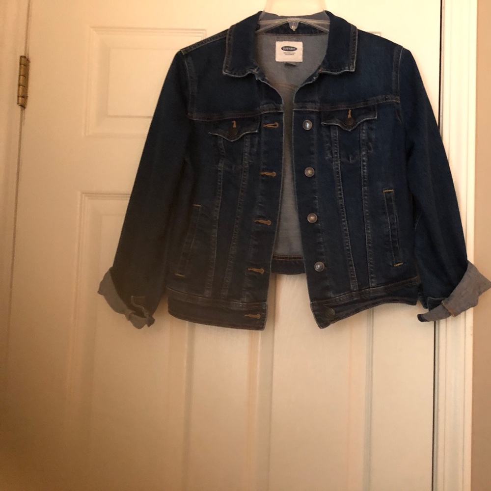 Denim jacket, junior size medium.