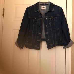 Denim jacket, junior size medium.