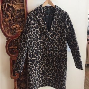 Leopard Print coat--stylish and fully lined.