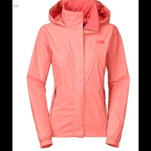 North Face Neon Pink Revolve Rain Jacket