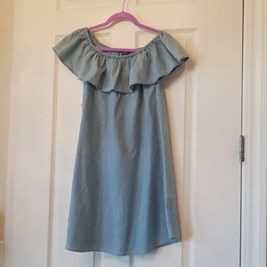 Express Denim Off Shoulder Dress