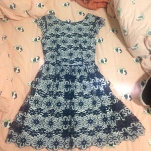 Blue and white American Rag lace dress