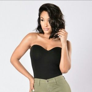 Sweetheart Black Bodysuit