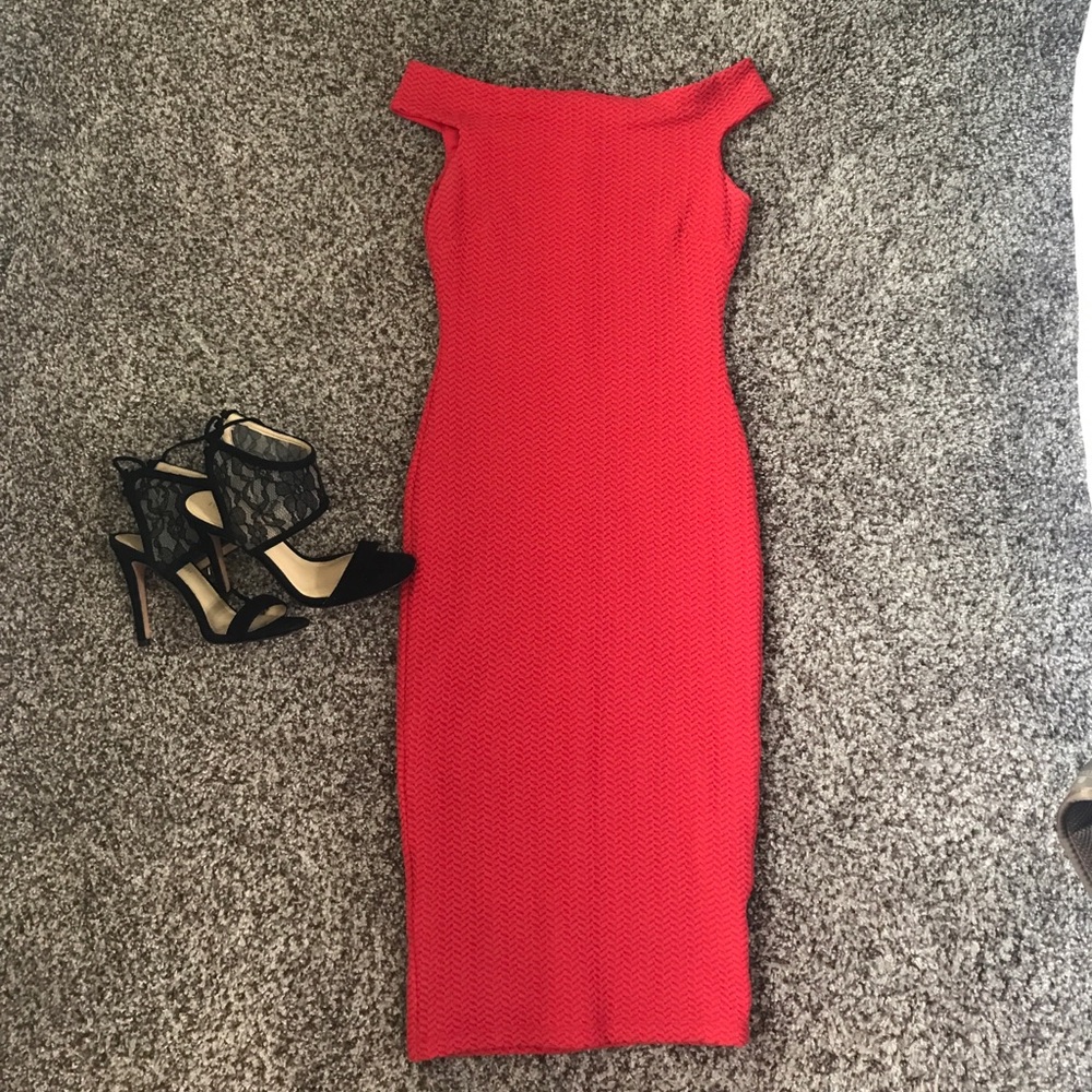 Bebe ribbed bandage dress