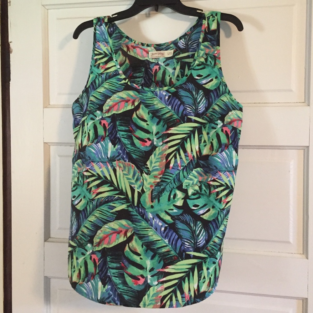 Hawaiian tropical leaves top!