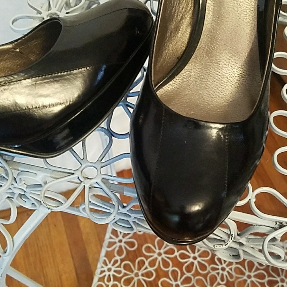Black patent leather platform heel - Picture 2 of 4