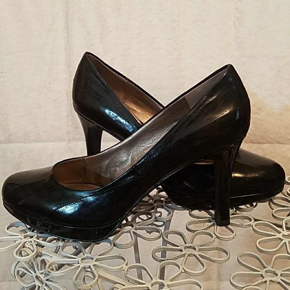 Black patent leather platform heel - Picture 3 of 4