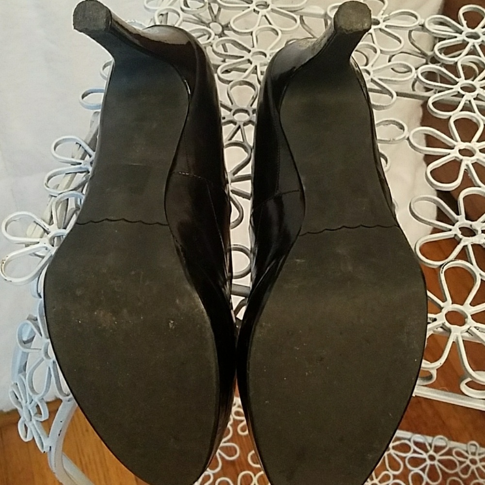 Black patent leather platform heel - Picture 4 of 4