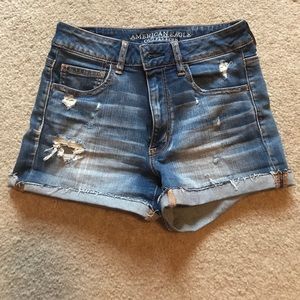 American Eagle High Rise Shortie Shorts