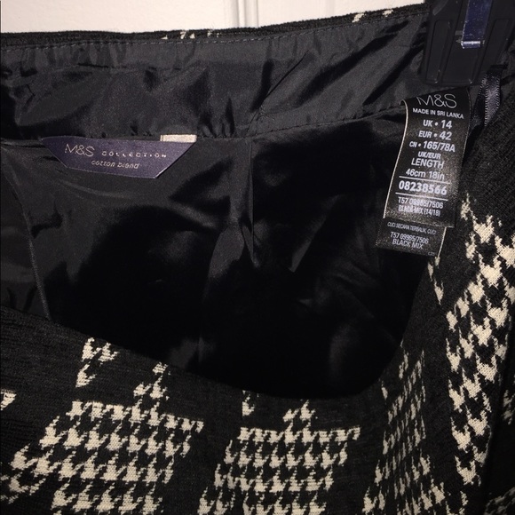 Cotton Houndstooth Skirt - Picture 2 of 4