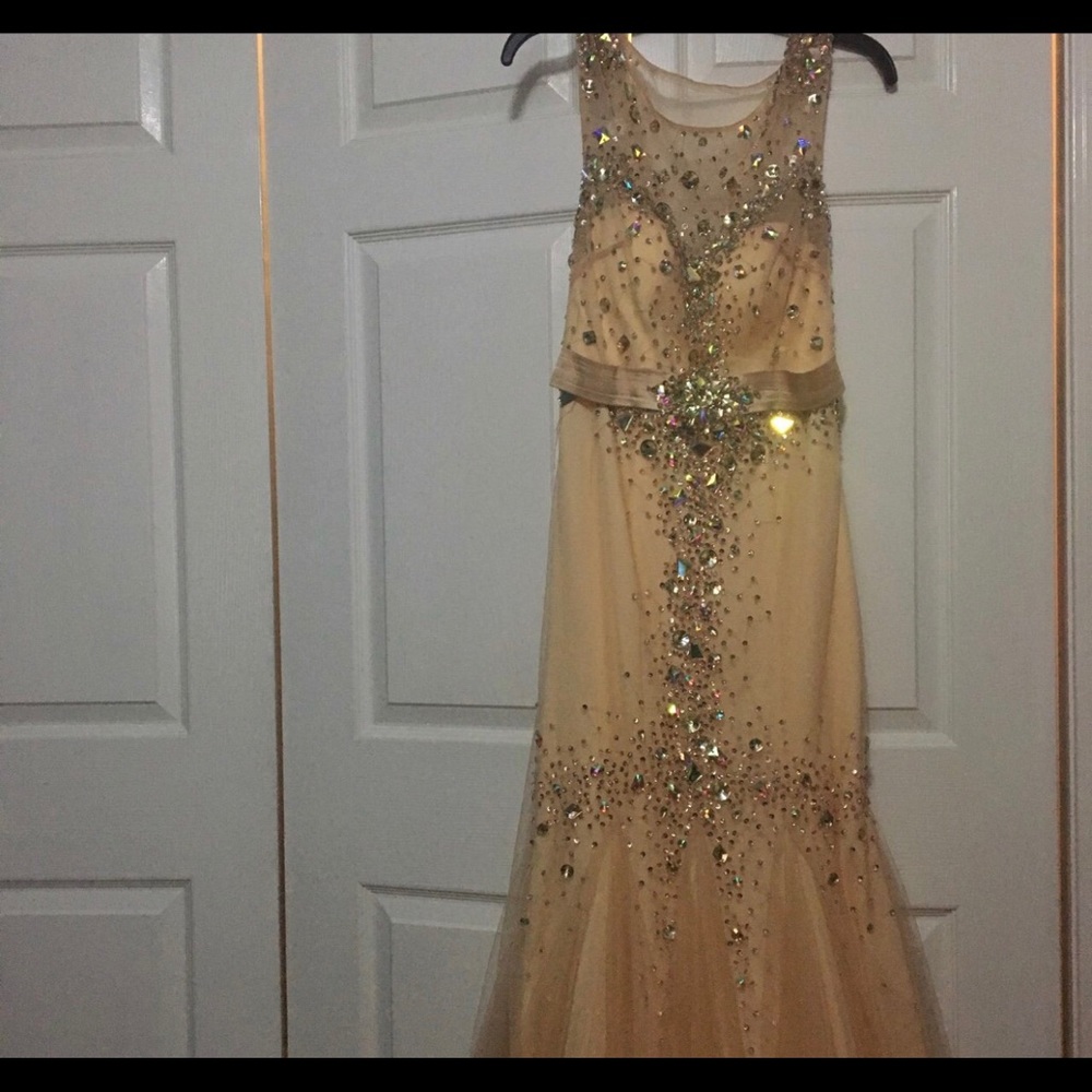 Heavily beaded mermaid dress from