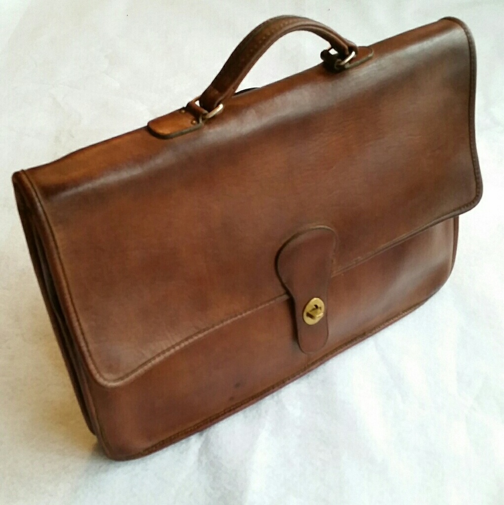 Vintage Coach Brown Shoulder Portfolio NYC 5160