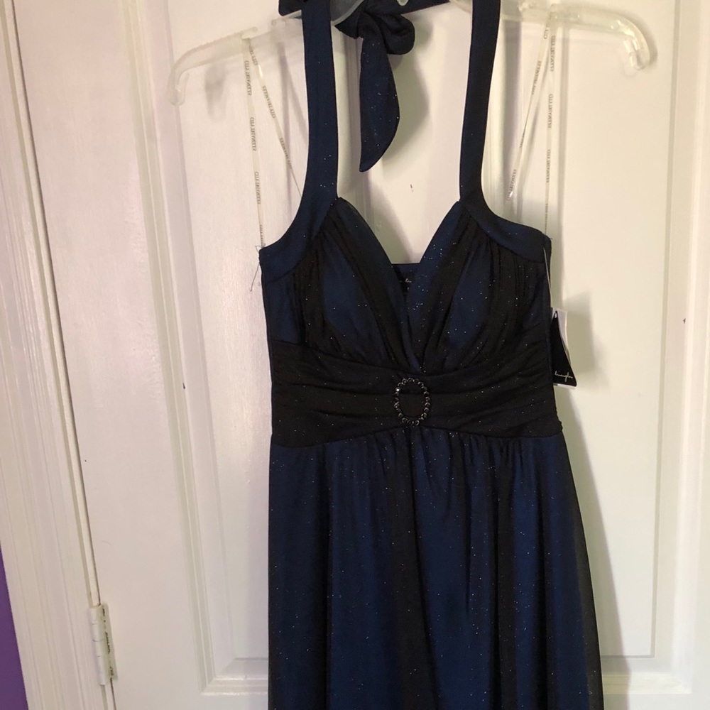 Blue and black Semi-formal dress