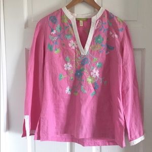Sigrid Olsen Embroidered Blouse.