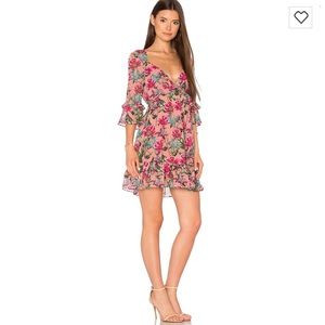 For Love & Lemons Churro Mini Dress Pink Flamenco