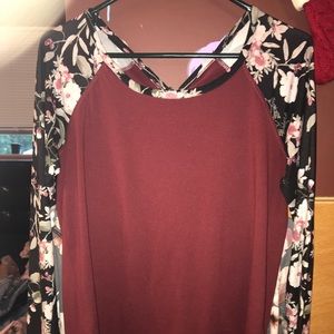 Long sleeve floral shirt