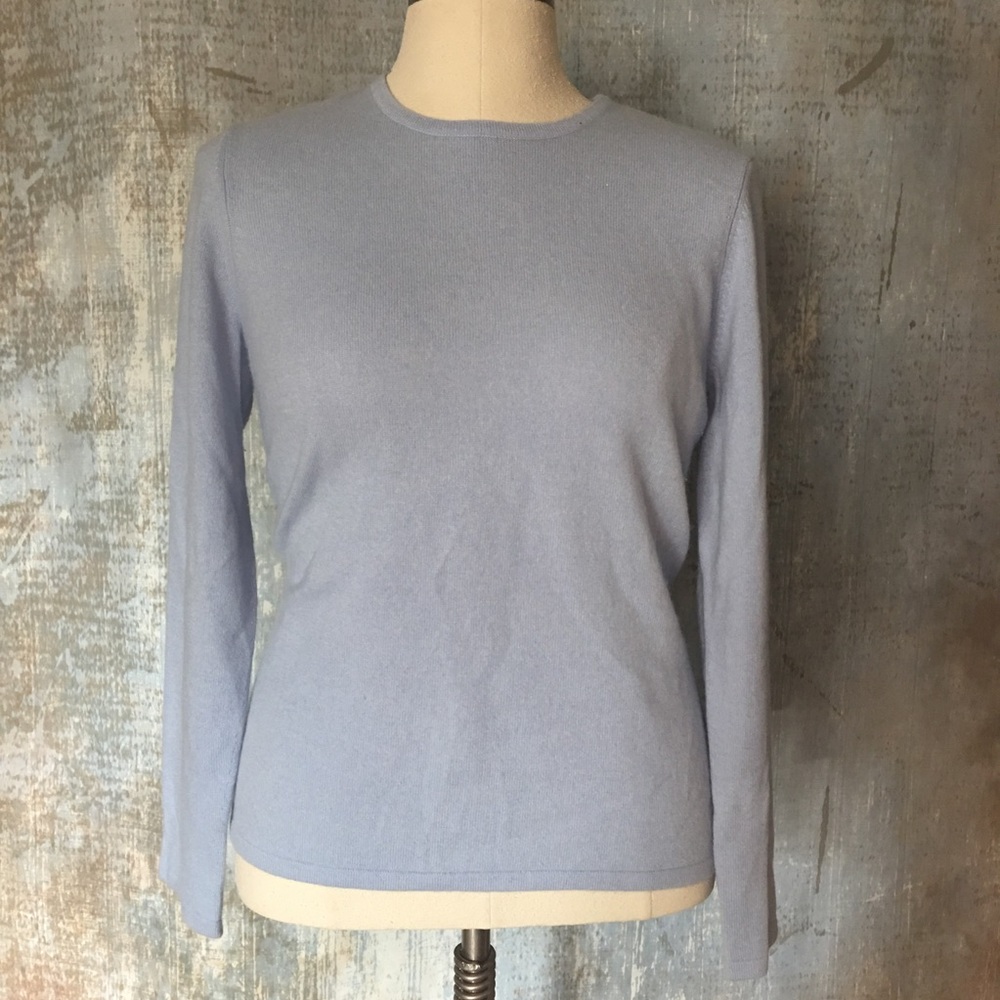 Lands End 100% cashmere sweater - light blue