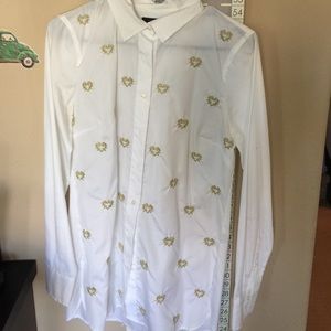 New j crew (not factory) embroidered top size 6