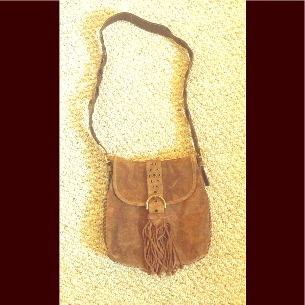 Coach brown suede fringe crossbody bag No. 9484