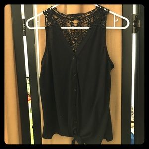 Beautiful button up, lace top