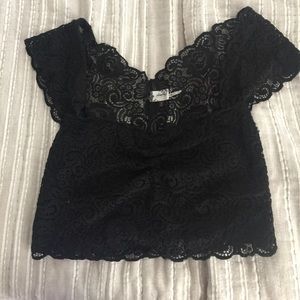 Lace free people crop top