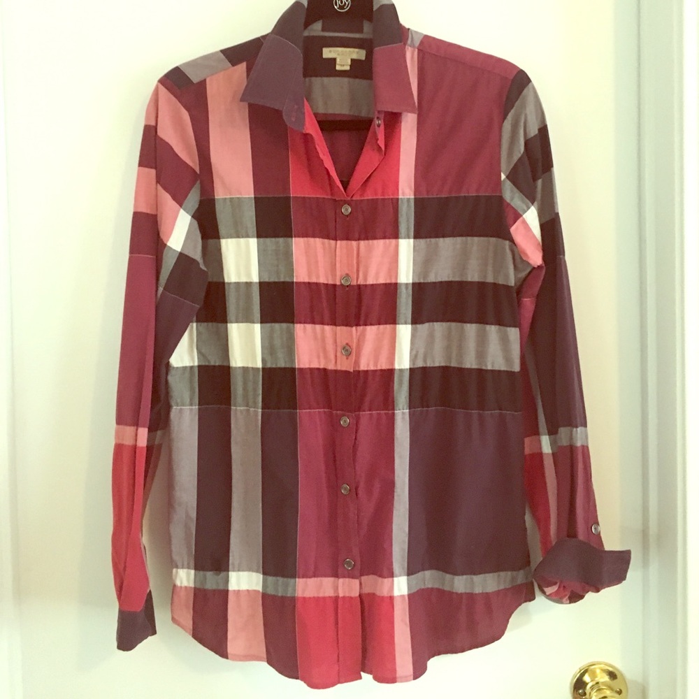 Burberry Brit Plaid Button Down Shirt