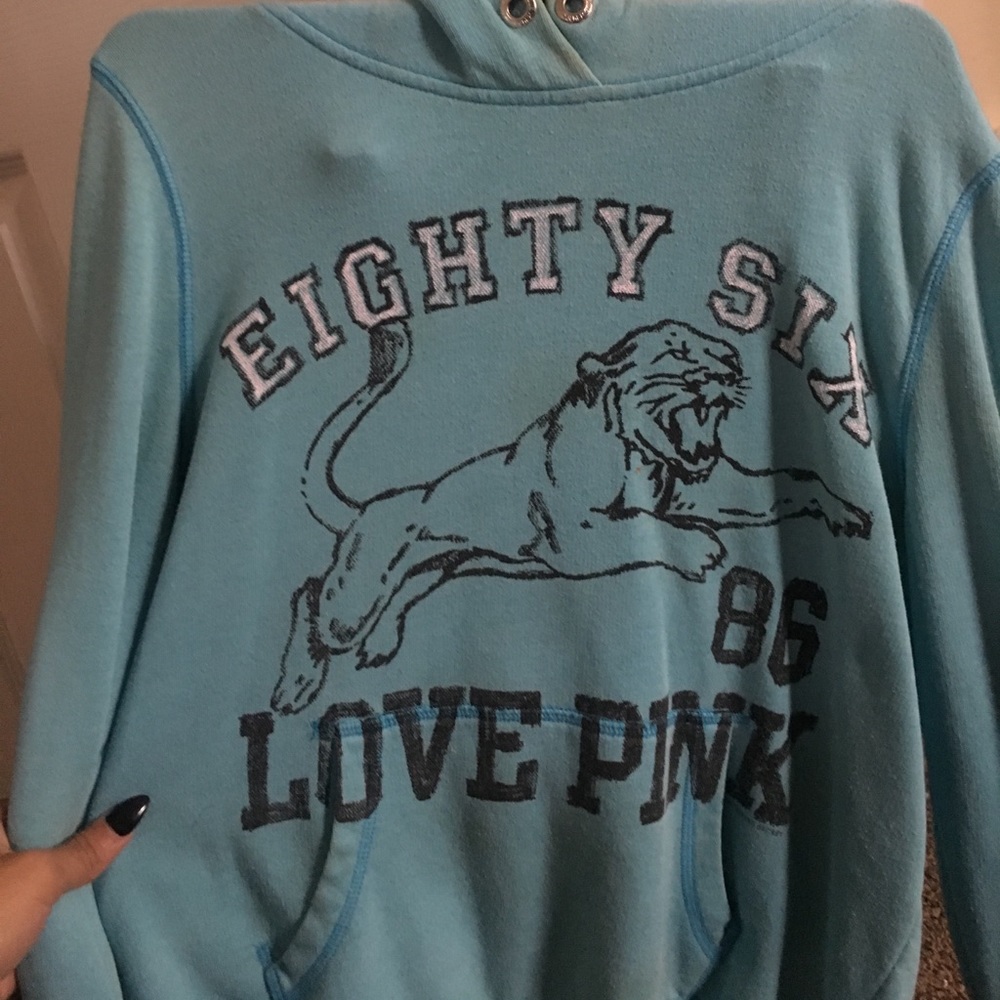 Victoria's Secret pink hoodie blue