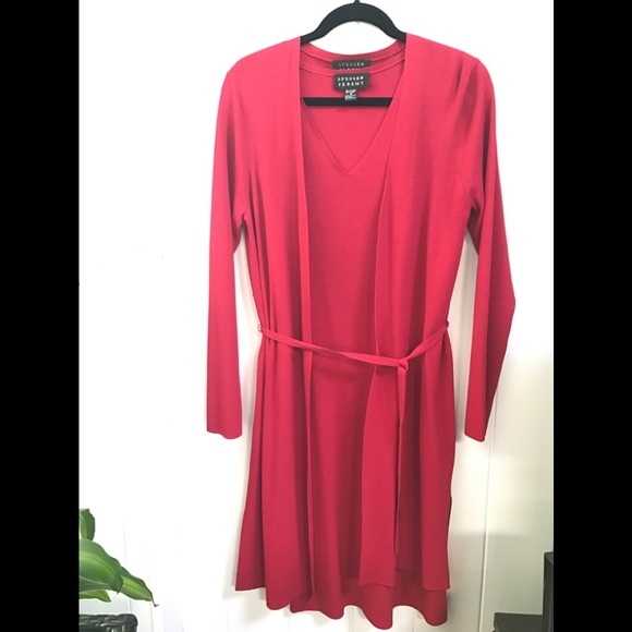 Spencer Jeremey red coat dress size 8 - Picture 1 of 7