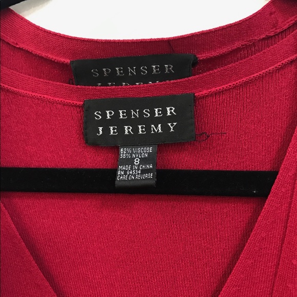 Spencer Jeremey red coat dress size 8 - Picture 3 of 7