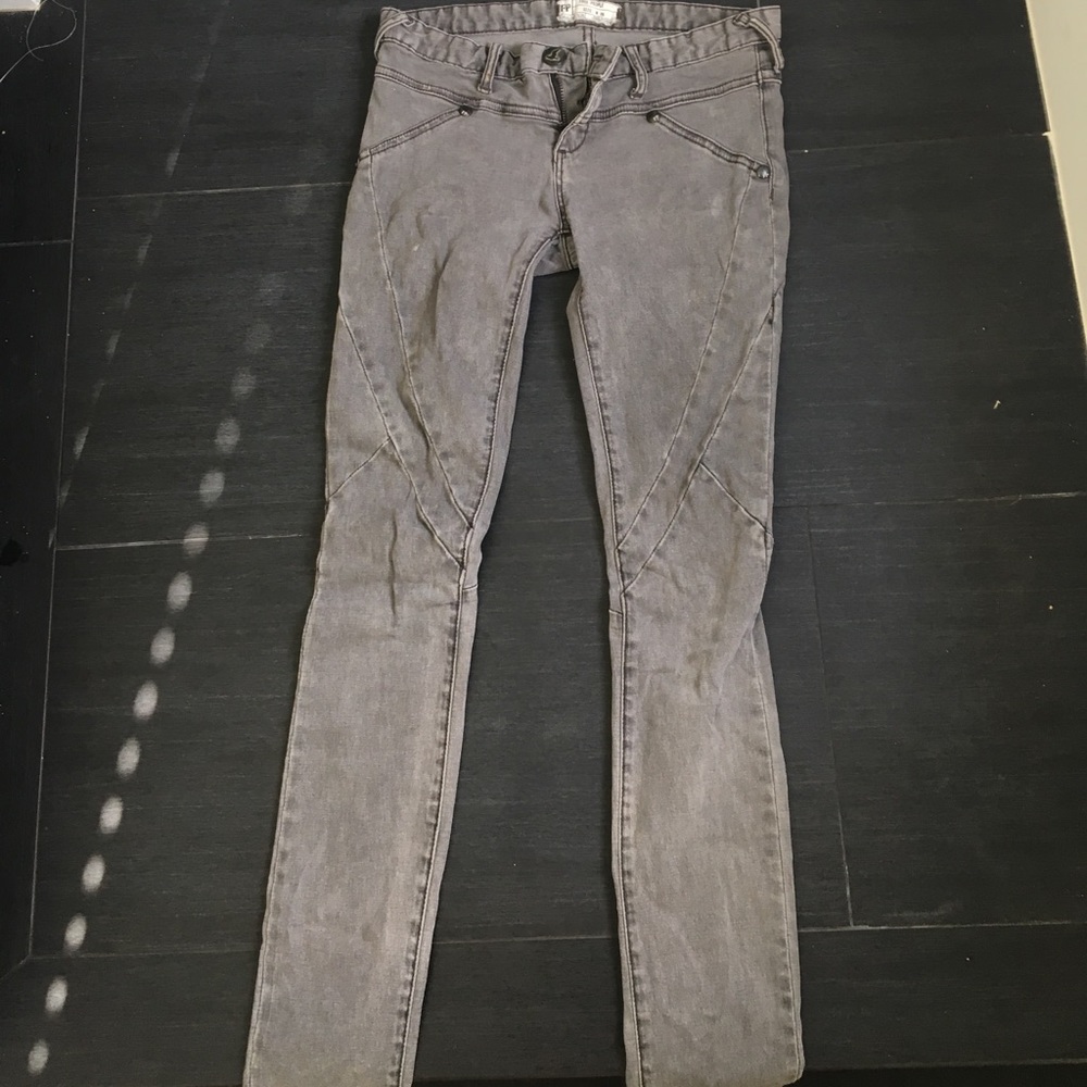 Free People grey stretch skinny jeans