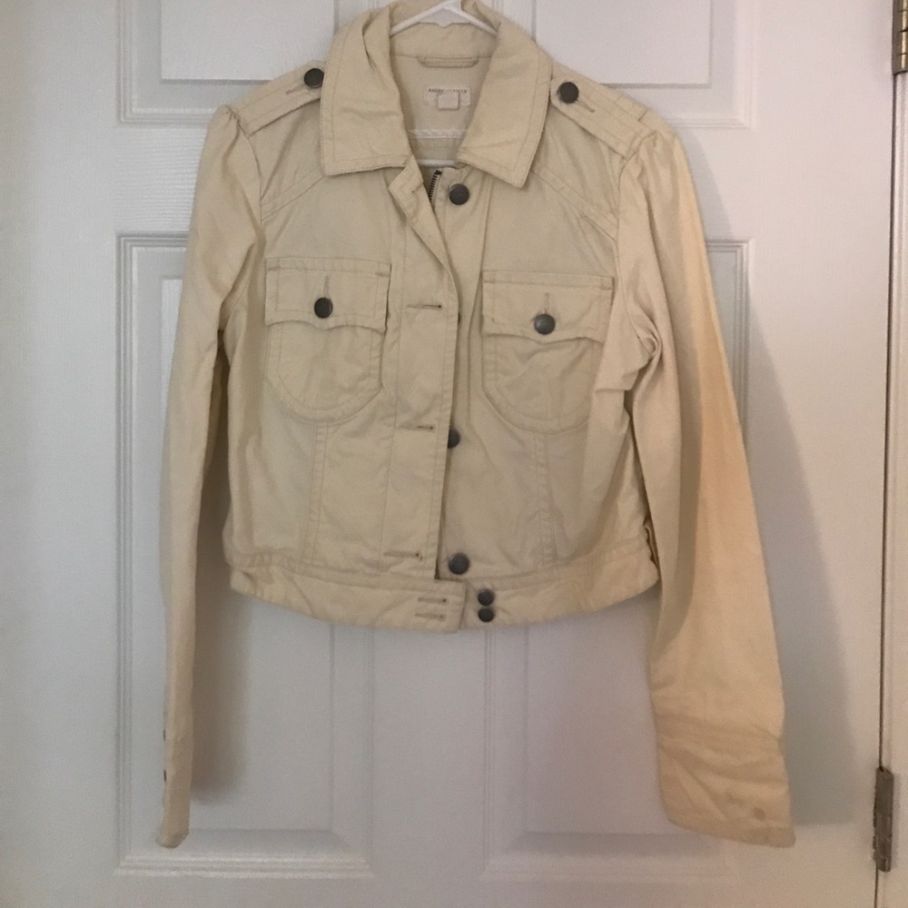 American Eagle khaki crop jacket