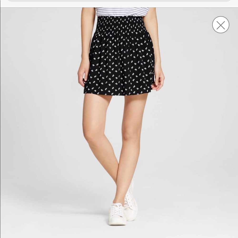 floral mini skirt