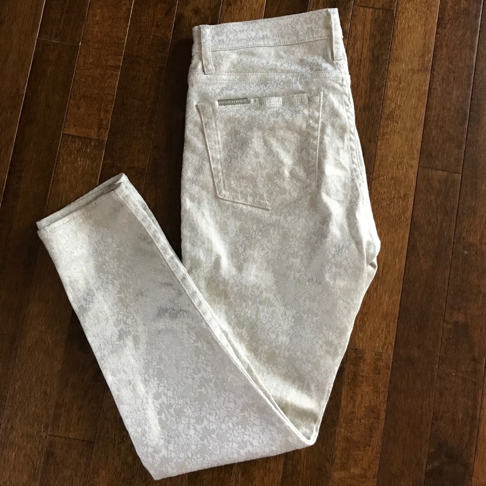 Rock & Republic brocade denim. Size 6