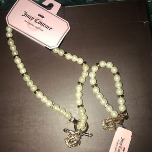 Juicy couture necklace and bracelet set