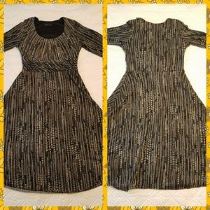 Perceptions mod print empire waist dress size 16