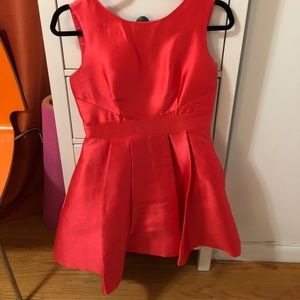 Open back silk mini dress