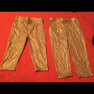 Gold shiny jeggings