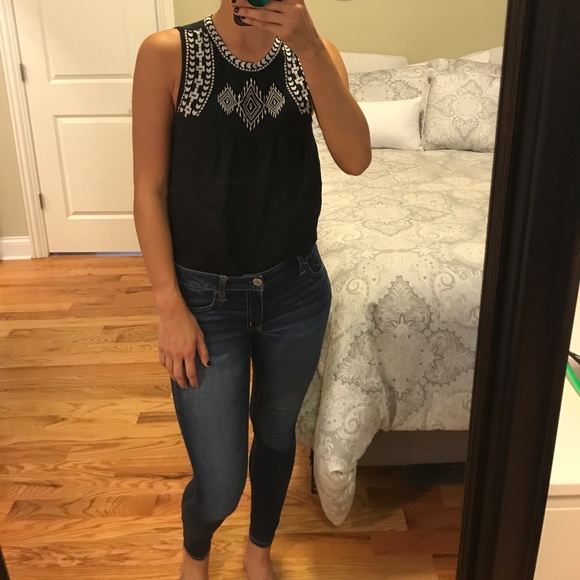 J. Crew Factory Tops - J.Crew embroidered tank