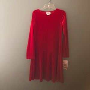 Girls’ Red Velvet Holiday Dress