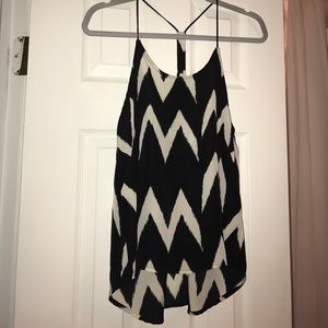 Black and white pattern tank top