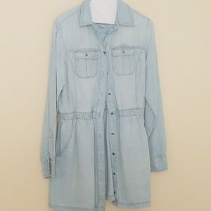 Guess light denim dress tunic with pockets