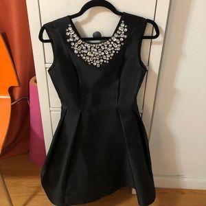 Black midi embellished dress
