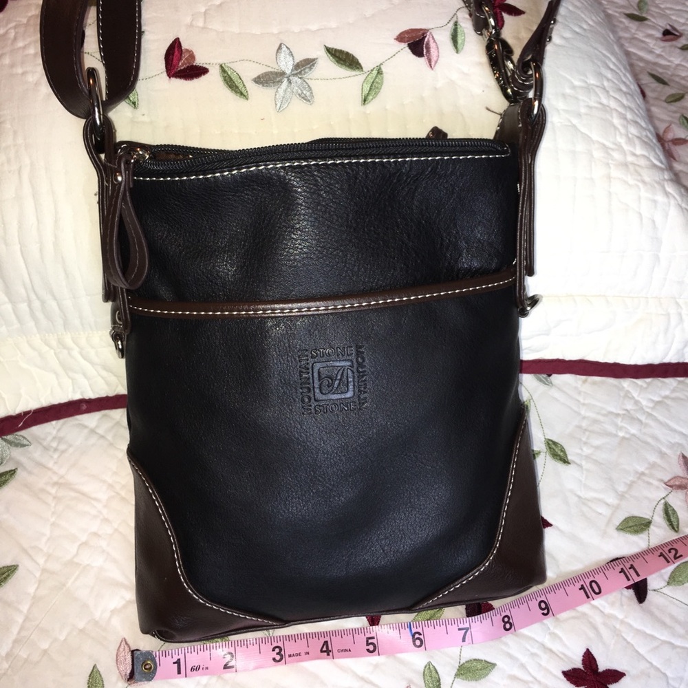 Stone Mountain brand leather crossbody purse