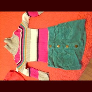 Light weight sweater turtle neck with skirt