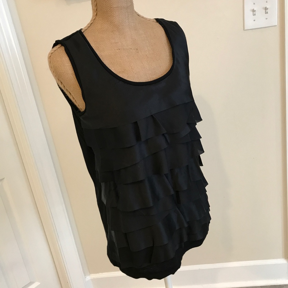 Black Ruffle tank