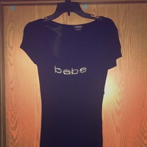 BEBE LONG BLACK DRESS